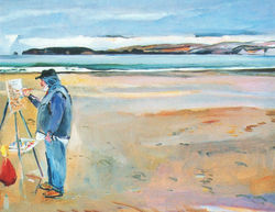 1993 - Bob at Drakes Bay, Oil on canvas, 36x24 in