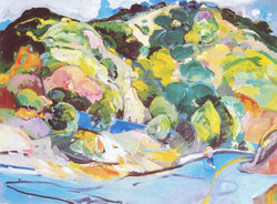 1997 - Jogger, Port Costa, Oil on canvas, 28x22 in