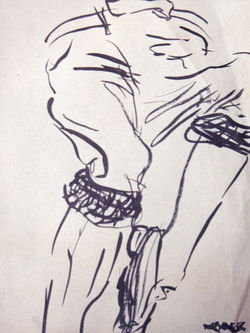 1954 - My Sister, Becky, Ink on paper, 10x8 in