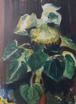 1985 - Organ Music, Watercolor, 12x8 in_