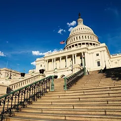 capital building with steps