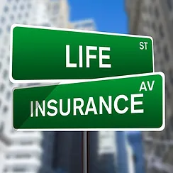 life street sign and insurance street sign