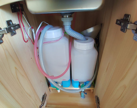 DIYした流し台の内部写真