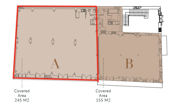 245m² office floor plan