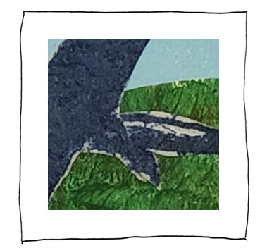 Up close image of a collage for Dont Bother; Pine Brook by Amylane Reeve