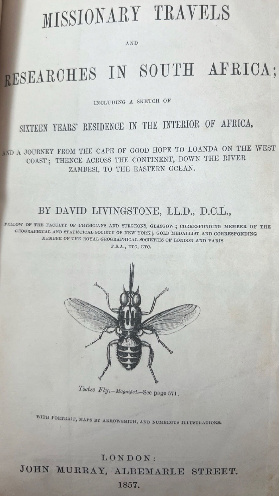 Thumbnail: Missionary Travels and Researches in South Africa David Livingstone first 1857