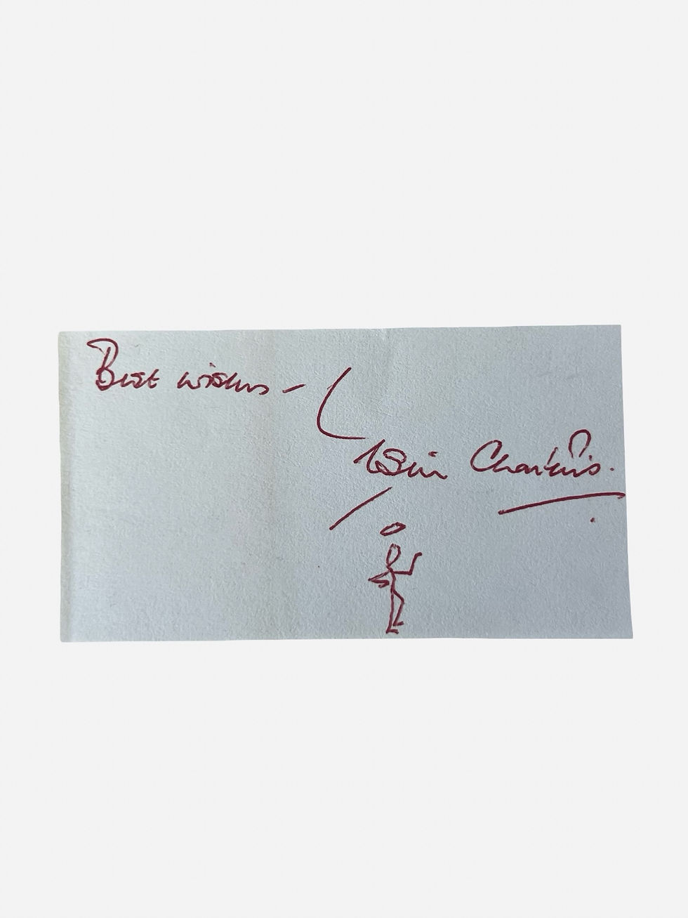Thumbnail: Alias the Saint signed and doodled card Leslie Charteris first edition 1931