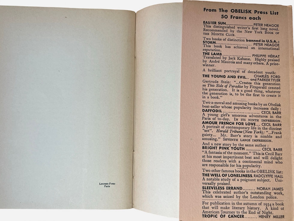 Thumbnail: Bright Pink Youth by Cecil Barr (Jack Kahane) first edition 1934