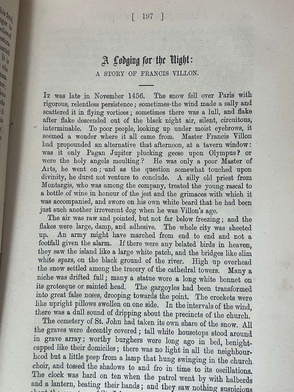 Thumbnail: A lodging for the night first appearance of Robert Louis Stevenson 1st 1877