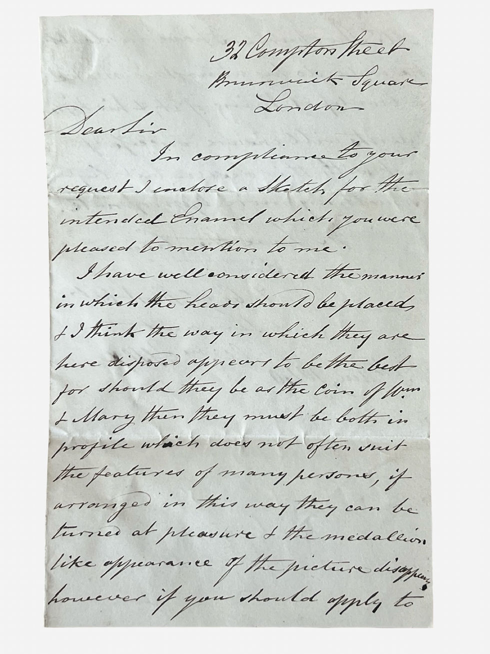 Thumbnail: A sketch and ALS between Queen Victoria and William Essex 1840