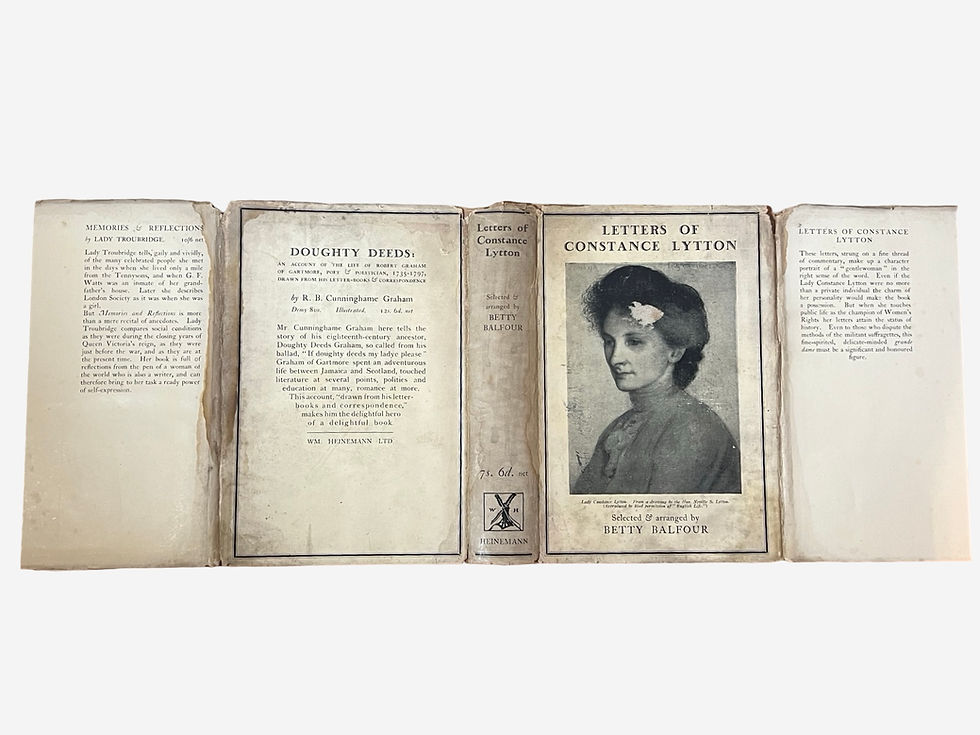 Thumbnail: Letters of Constance Lytton by her Sister Berry Balfour first edition 1925