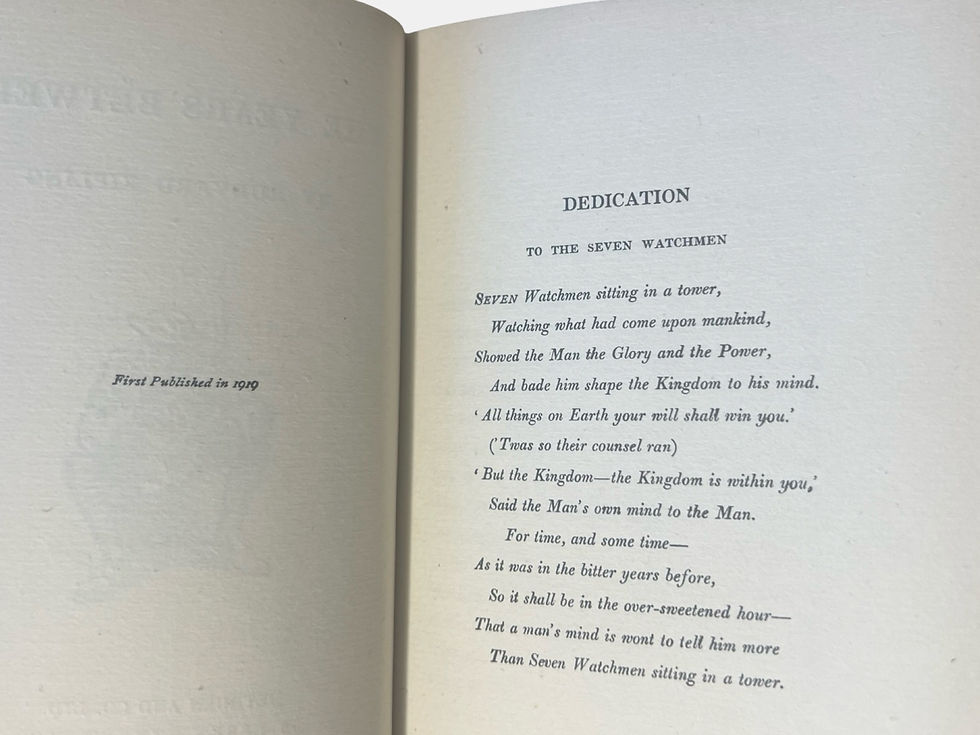 Thumbnail: The Years Between by Rudyard Kipling first edition 1919 Fine