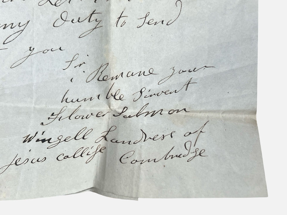 Thumbnail: Autograph letters signed to Alfred Swaine Taylor about a murder Cambridge 1850