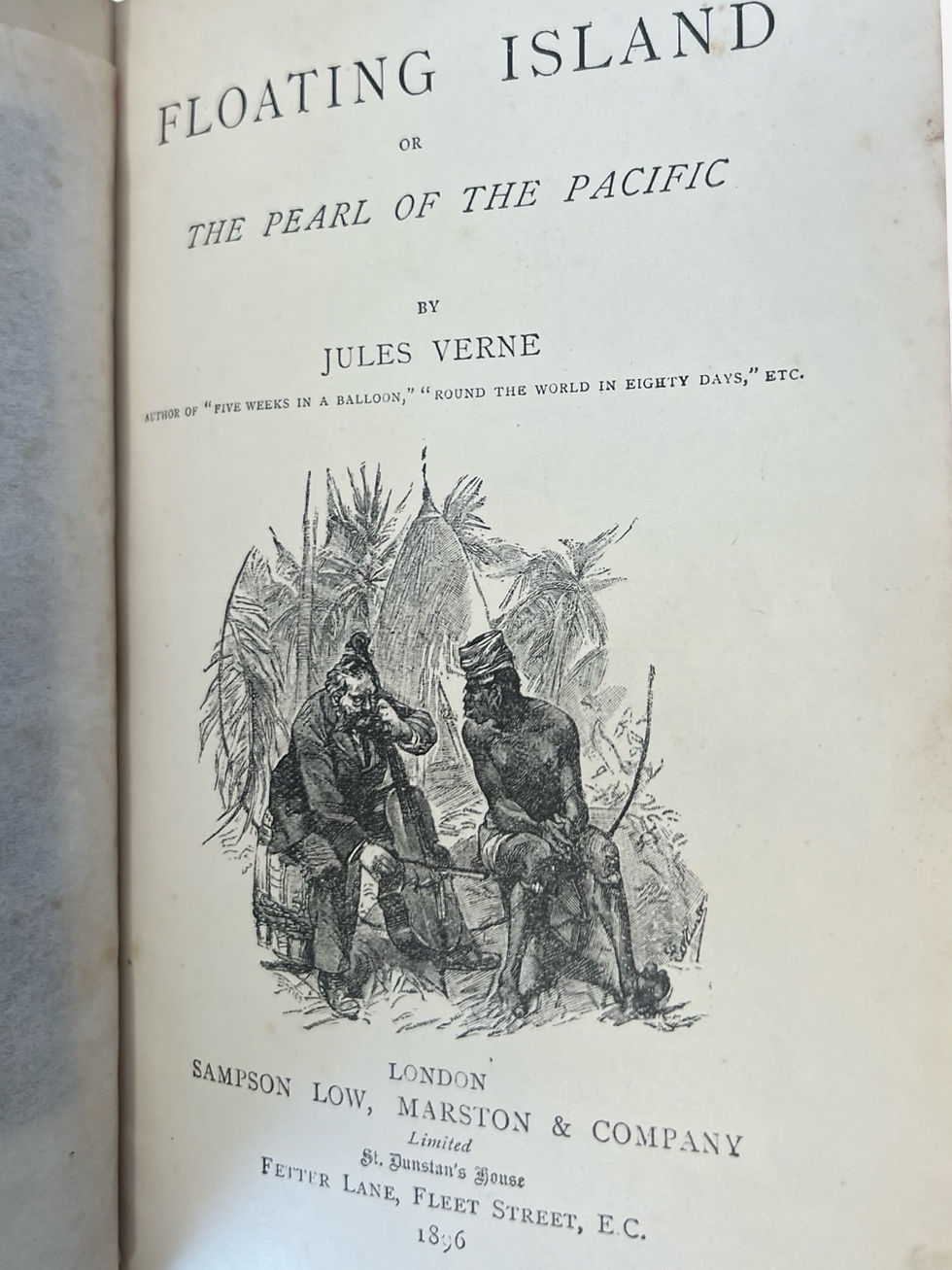 Thumbnail: The Floating Island by Jules Verne first English edition 1896