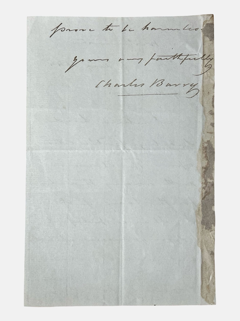 Thumbnail: ALS and a pamphlet by Sir Charles Barry to MP Benjamin Hawes dated 1844