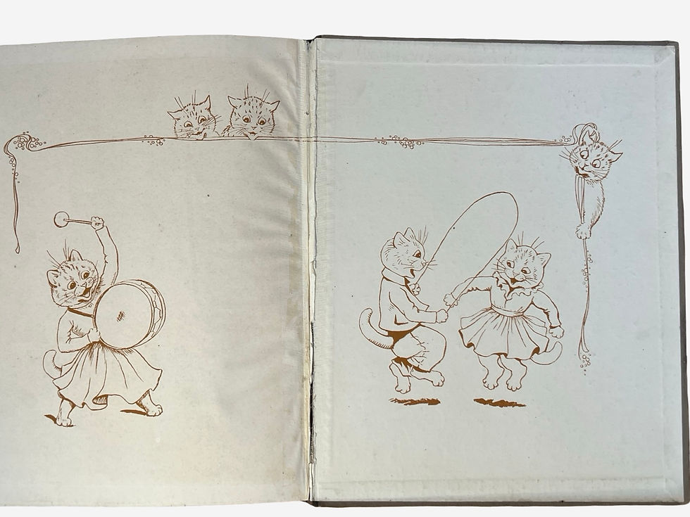 Thumbnail: The Happy Family by Louis Wain first edition 1910