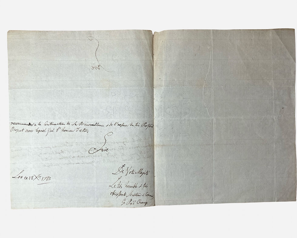 Thumbnail: Autograph letter signed by William V, Prince of Orange to George III dated 1785