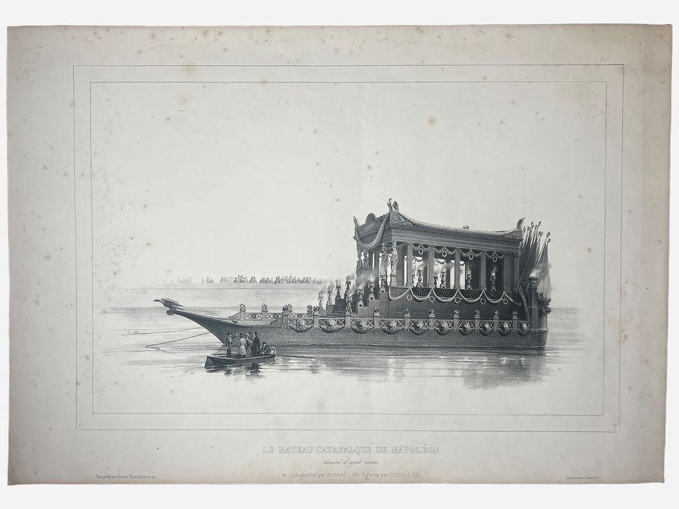 Thumbnail: Le Bateau Catafalque de Napoleon from Retour en France by Victor Adam 1840
