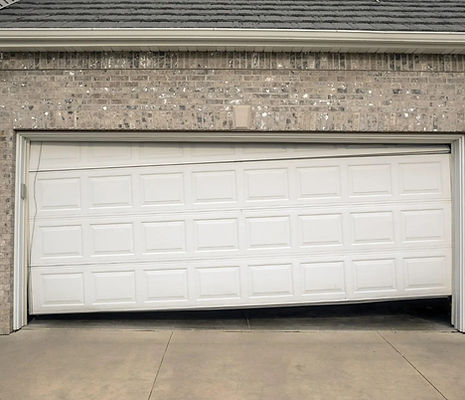 garage door stuck halfway