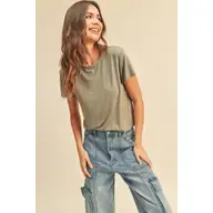 Thumbnail: Aria Round Neck SS T-Shirt