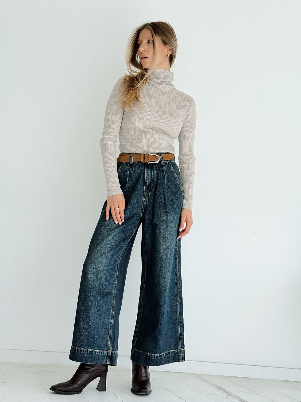 תמונה ממוזערת: מכנסי ג׳ינס מתרחבים רטרו 