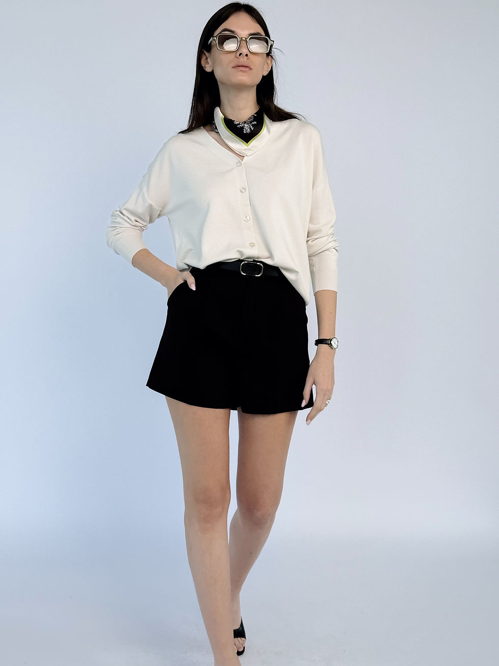 תמונה ממוזערת: ספרינג קרדיגן כפתורים דקיק | בז׳ 