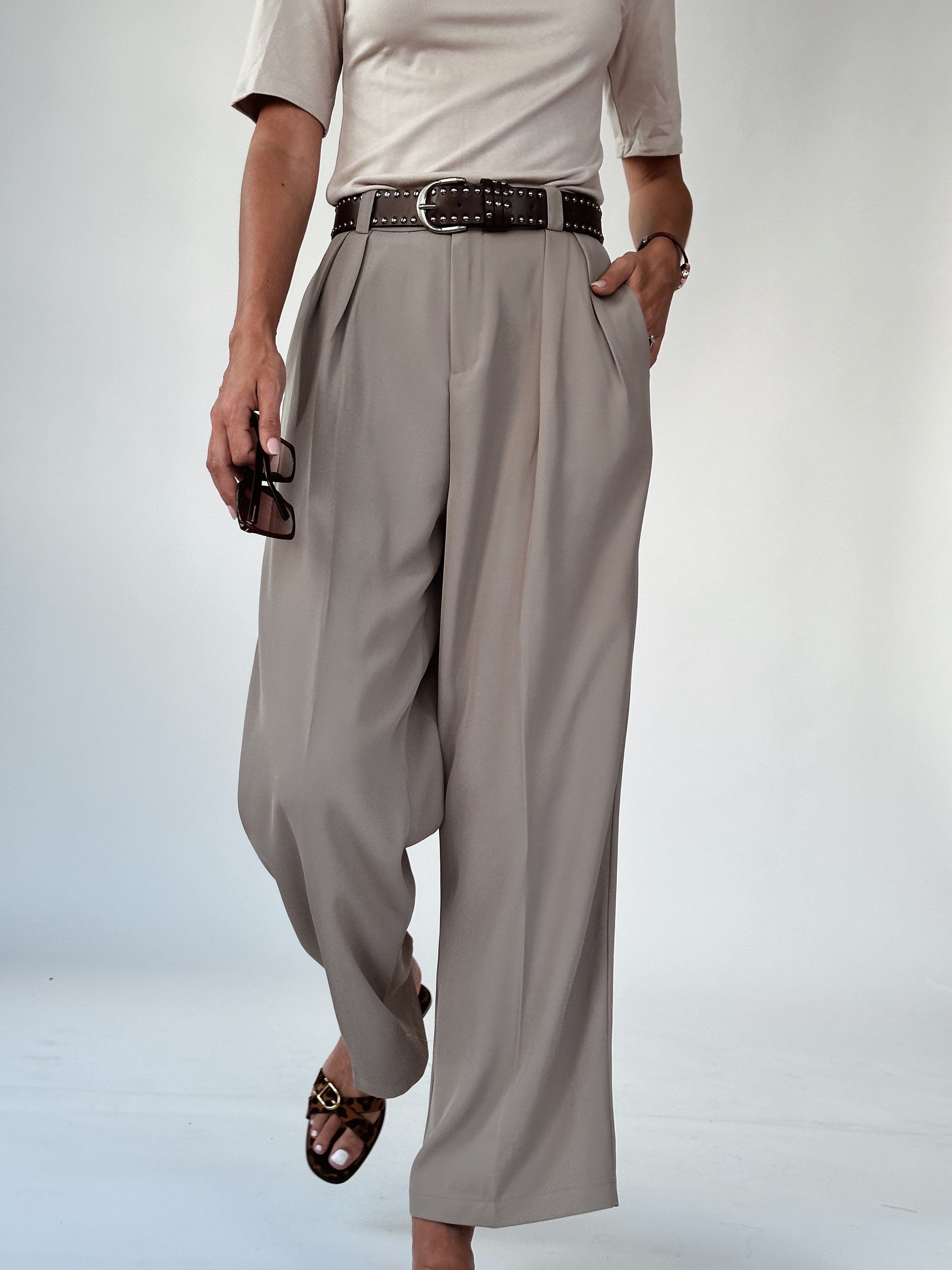 חאקי | High waist לונג  