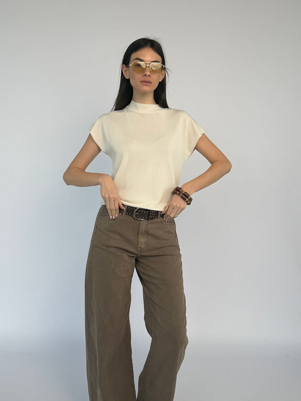 תמונה ממוזערת: טופ מיני גולף שרוול |בז׳