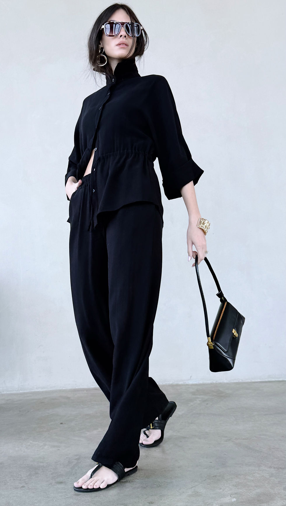 תמונה ממוזערת: מכנסי ספרינג כותנה גומי