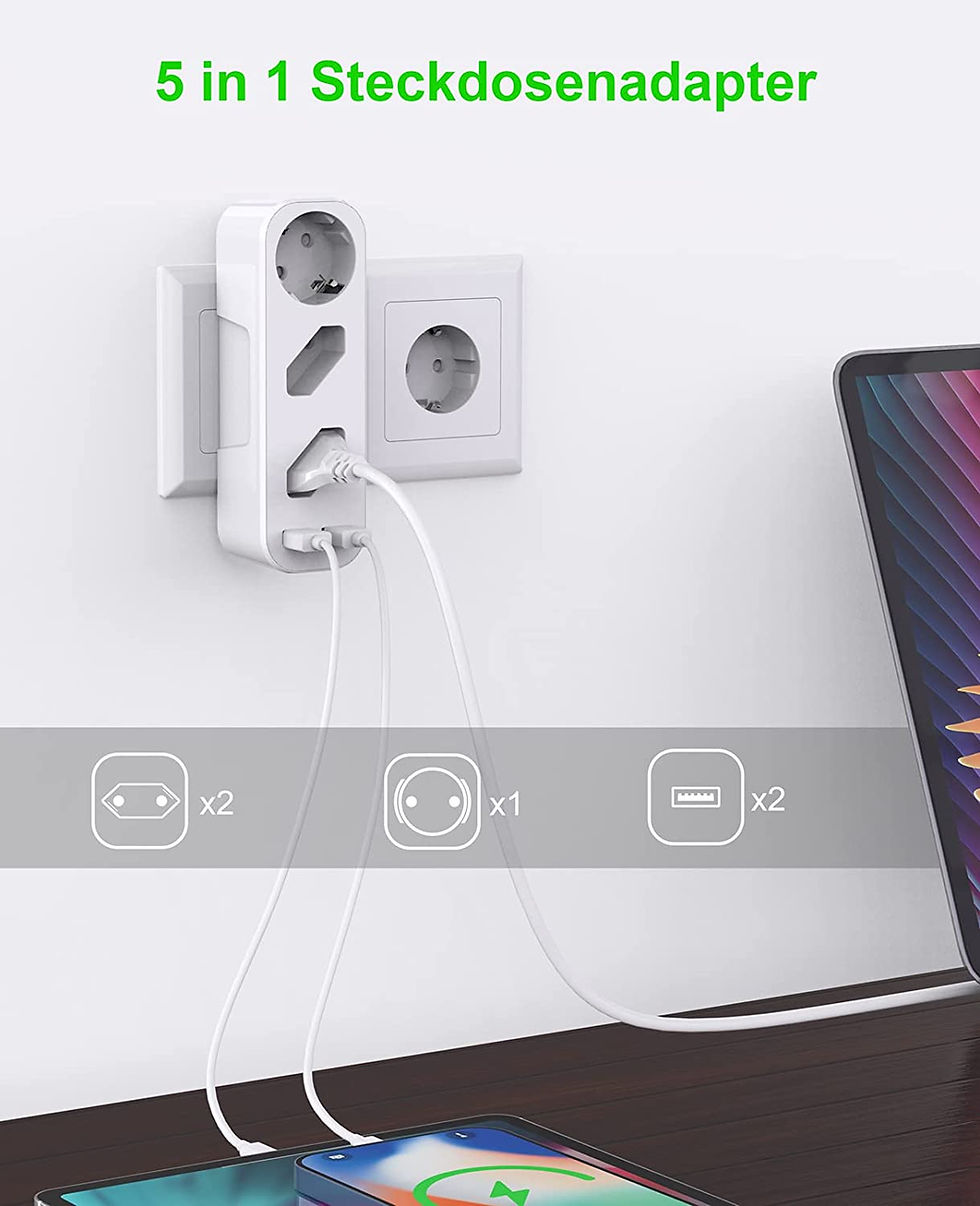 Miniaturbild: Gsm Abhörgerät Steckdosenadapter mit 2x Usb - Live abhören mit Rückruf