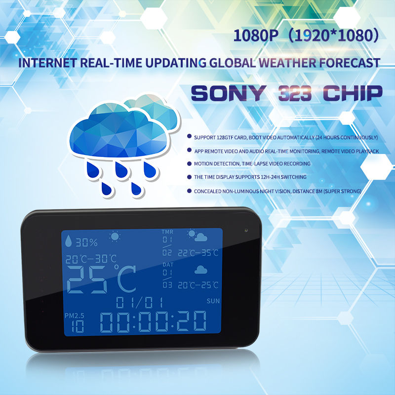 Miniaturbild: Wetterstation Wifi Spionagekamera mit Nachtsicht - Livestream