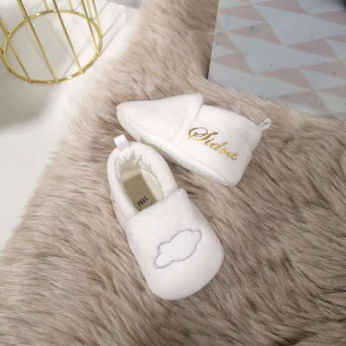 الصورة المصغرة: Chaussons blancs, personnalisables