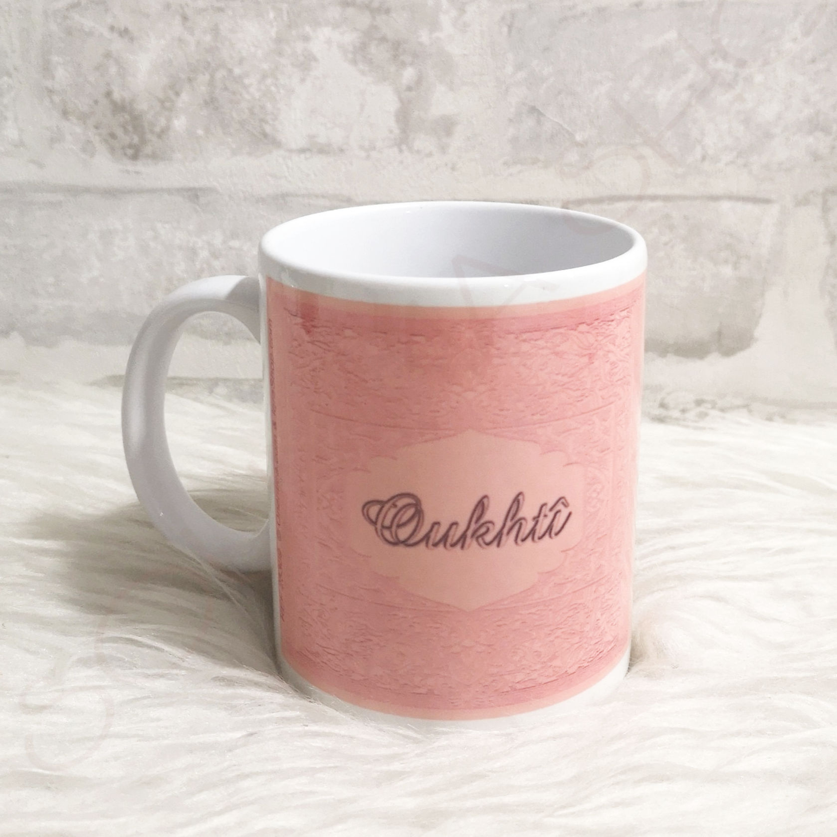 Mug "Oukhtî" rose-pâle