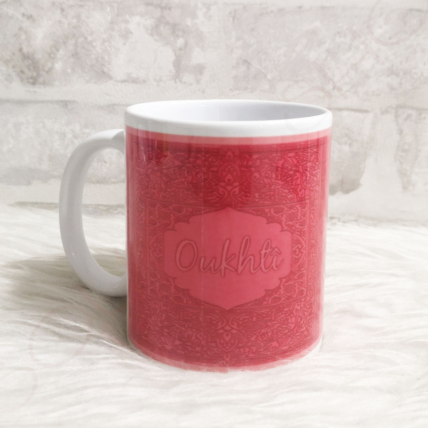 Mug "Oukhtî" rose-corail