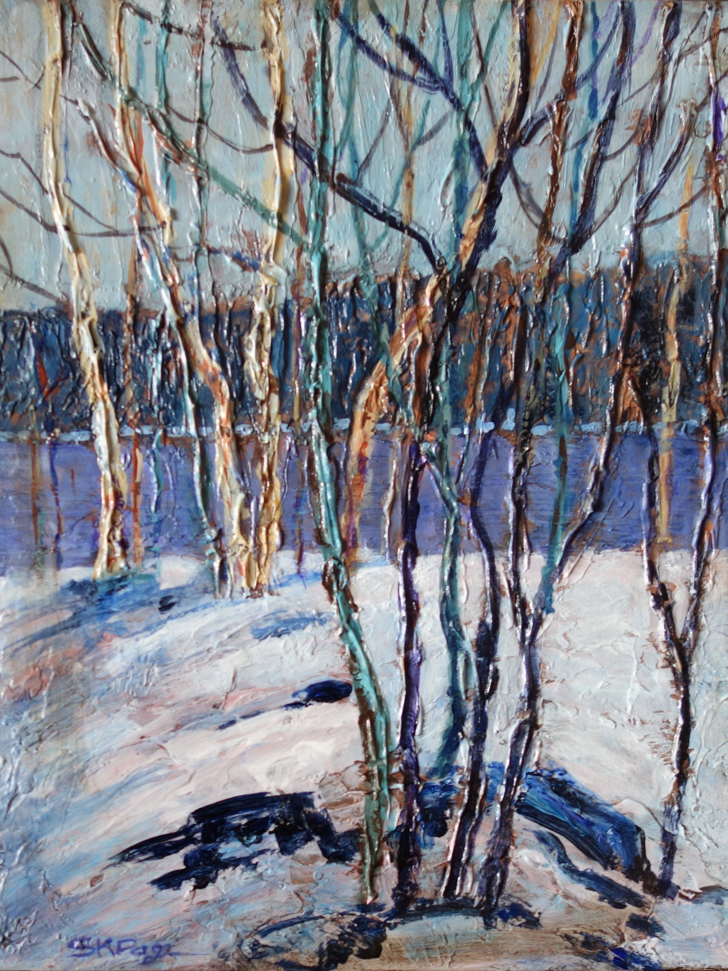 Shelley Page, Study After Tom Thomson White Birch Grove 1914