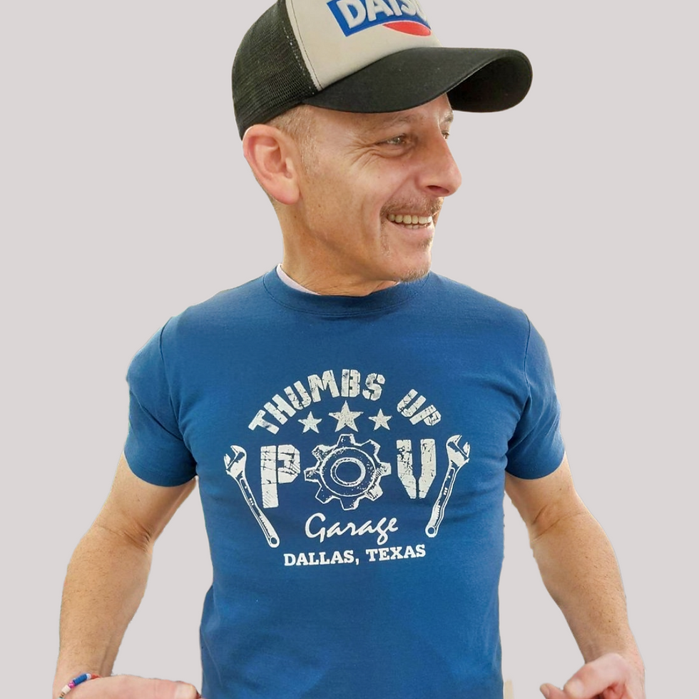 Thumbnail: Thumbs Up POV Garage Texas Blue
