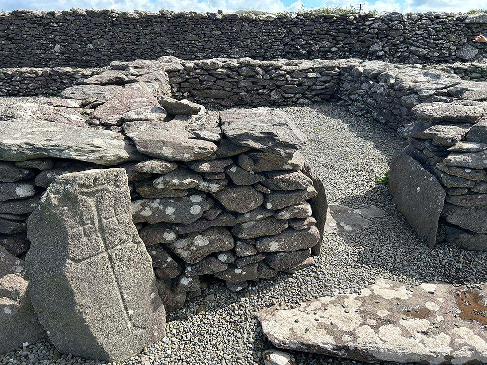 Foundation and entrance of a former Oratory or place of prayer.