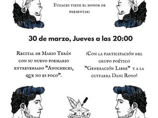 Presentación "Anocheces, que no es poco" de Mario Terán