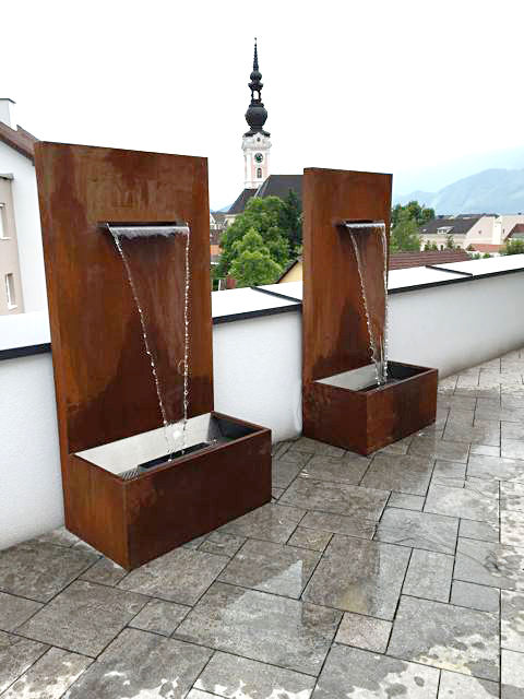 Miniaturbild: Brunnen mit individuellen Größen aus Cortenstahl