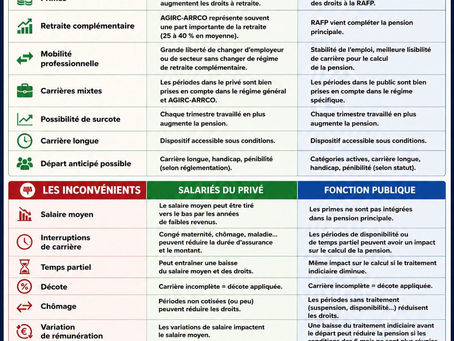 RETRAITES PUBLIQUES /PRIVEES 