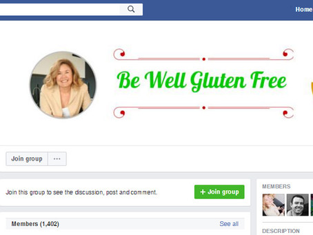 Introduction blog for the Be Well Gluten Free closed Facebook group