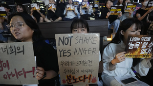 South Koreans Protesting Against AI Misuse