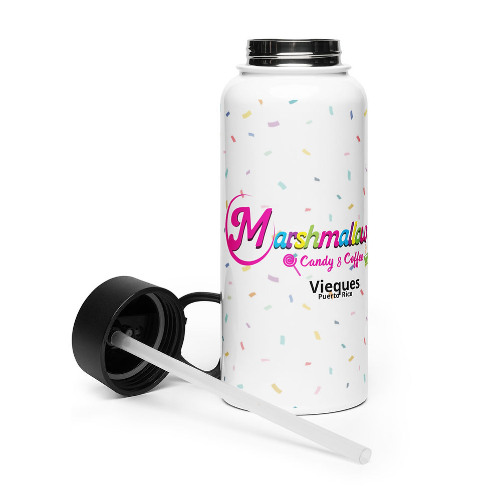 Thumbnail: Marshmallow Candy & Coffee Vieques Celebration Stainless Steel Water Bottle