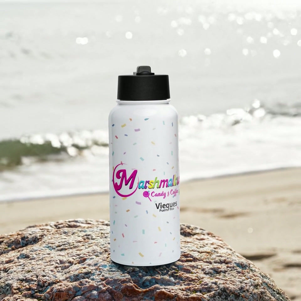 Thumbnail: Marshmallow Candy & Coffee Vieques Celebration Stainless Steel Water Bottle