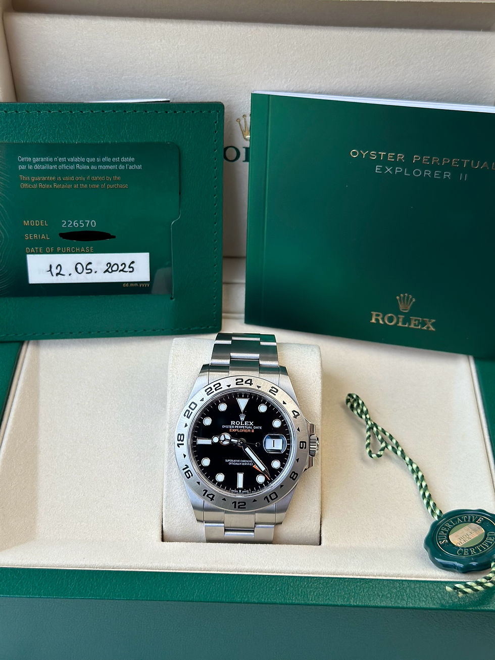 Relógio Rolex Explorer II com caixa e papeis