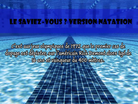 Le saviez-vous ? Version natation