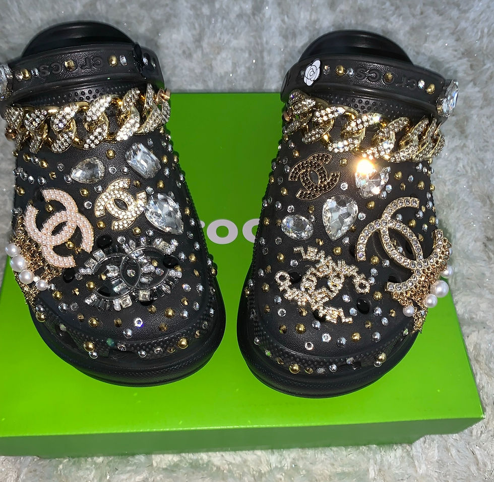 Ohhh La La bling crocs (fully covered in Swarovski crystals)