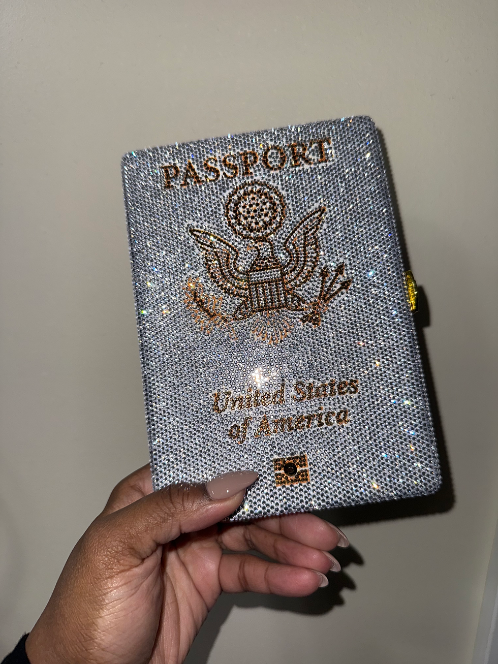 Thumbnail: Crystal clutch bags ( lipstick and passport book)