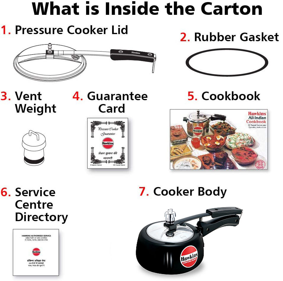 Thumbnail: Hawkins CB15 Hard Anodised Pressure Cooker, 1.5-Liter, Contura Black