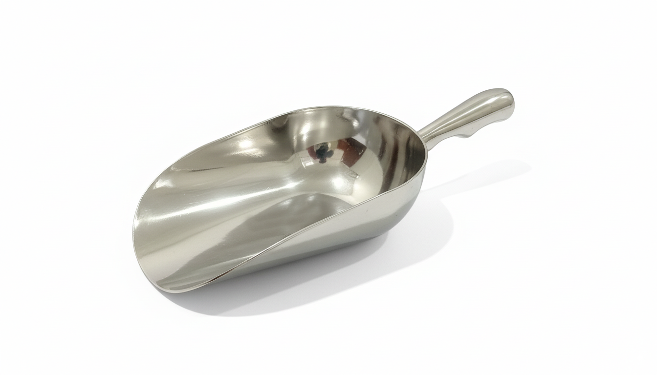 Premium Stainless Steel Scoop – Multipurpose Kitchen & Grocery Serving Tool